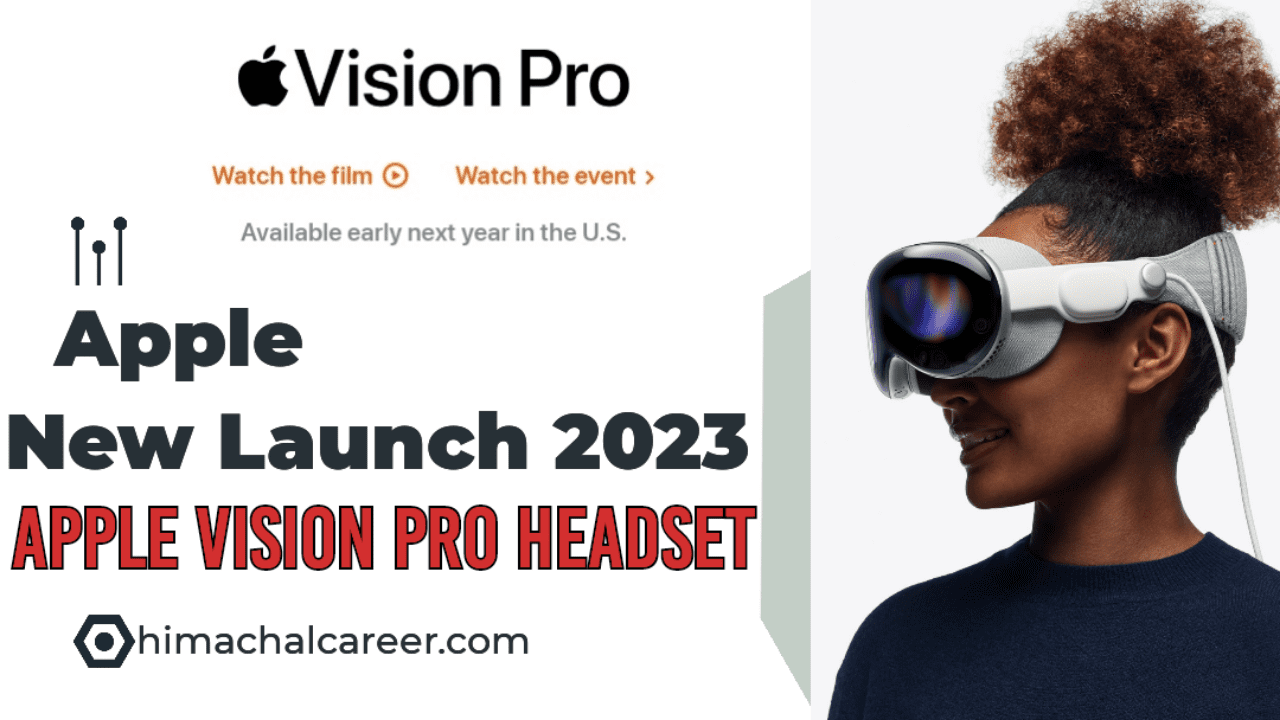 Apple New Launch 2023 Apple Vision Pro Headset 