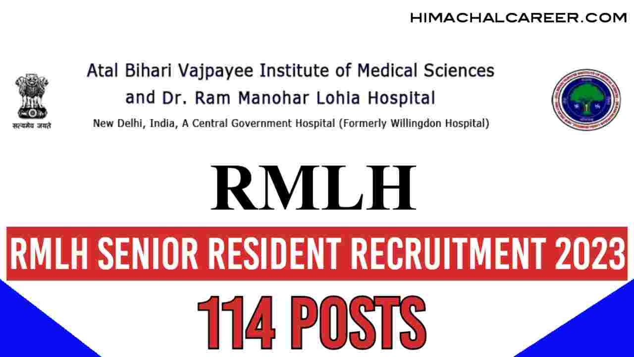 RMLH Senior Resident Recruitment 2023