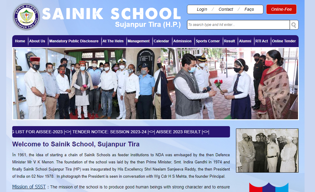 Sainik School Sujanpur Tira Recruitment 2023 Hamirpur (HP)
