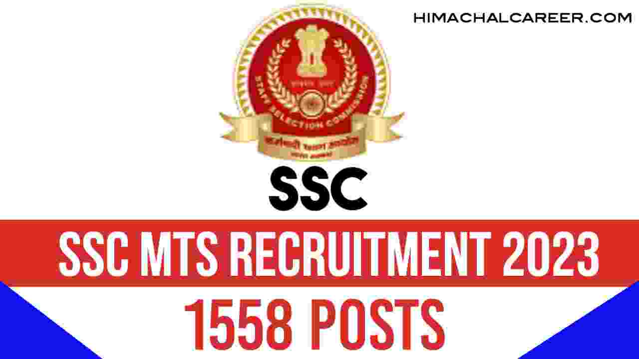 SSC MTS Recruitment 2023-1558 Post