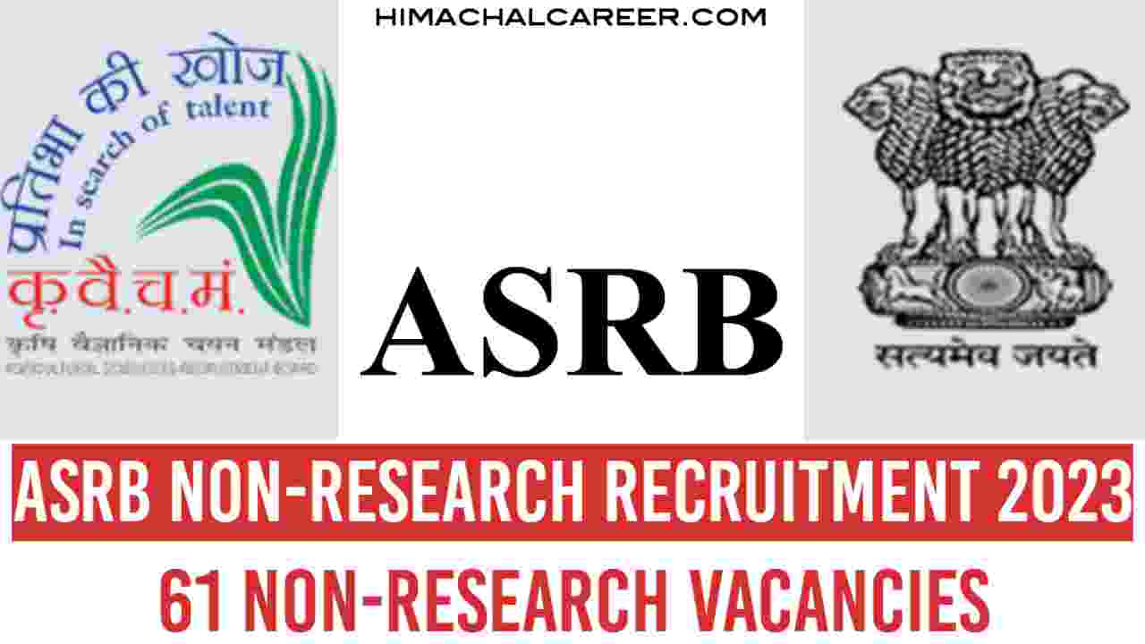 ASRB Non-Research Management Recruitment 2023