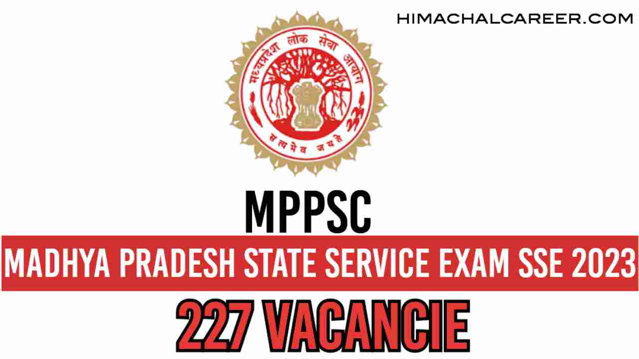 Madhya Pradesh State Service Exam SSE 2023