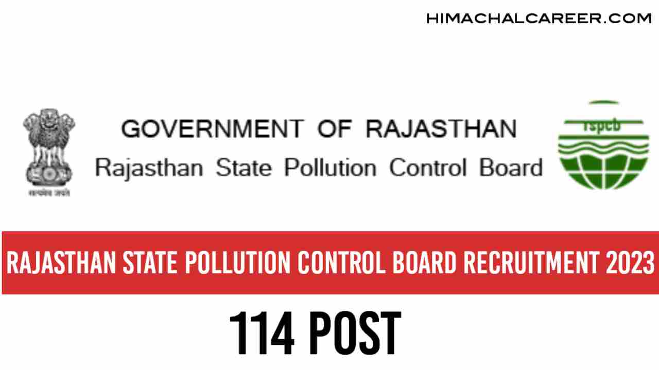 Rajasthan State Pollution Control Board RSPCB Recruitment 2023