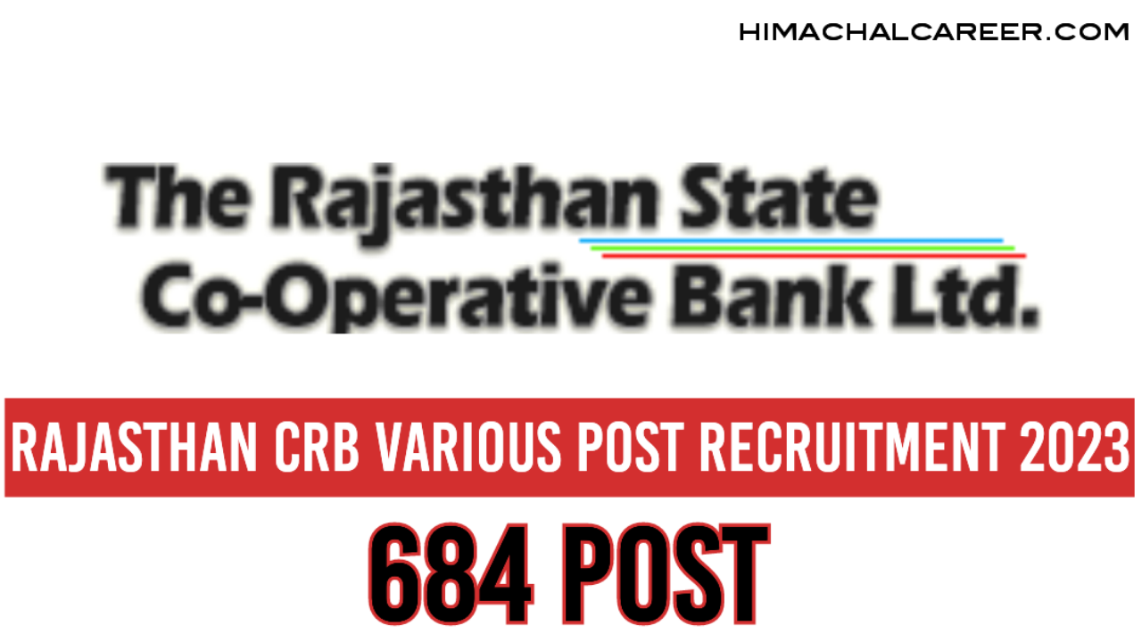 Rajasthan CRB Various Post Recruitment 2023